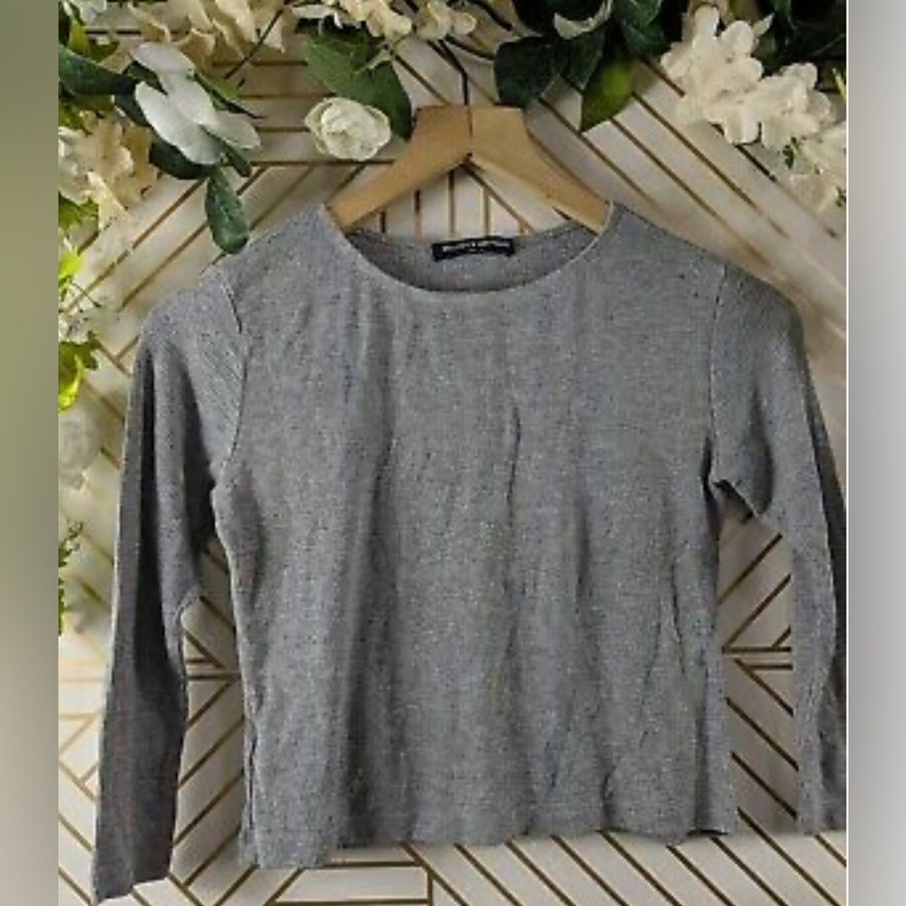 Brandy Melville Gray Crop Top Sweater